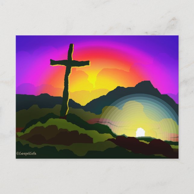 Jesus Conquers the Grave Postcard (Front)