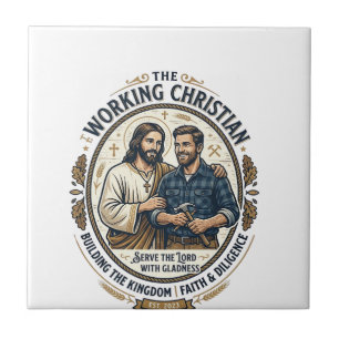 Jesus Construction Trades Shirt Christian Graphic_ Tile