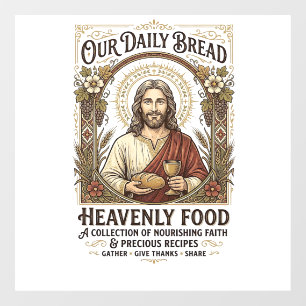 Jesus Cookbook Recipe Card Aesthetic Vintage Shirt Window Cling