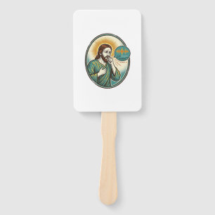 Jesus Coughing Mid Voice Note Audio Message Textin Hand Fan