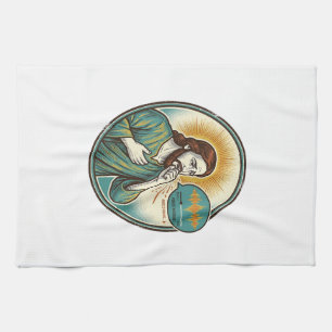 Jesus Coughing Mid Voice Note Audio Message Textin Kitchen Towel