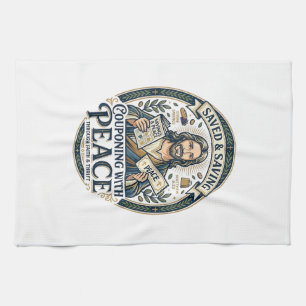 Jesus Coupon Thrift Frugal Shirt Faith Based Desig Kitchen Towel