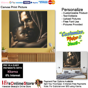 Jesus Cradling Child Canvas Print Picture 2