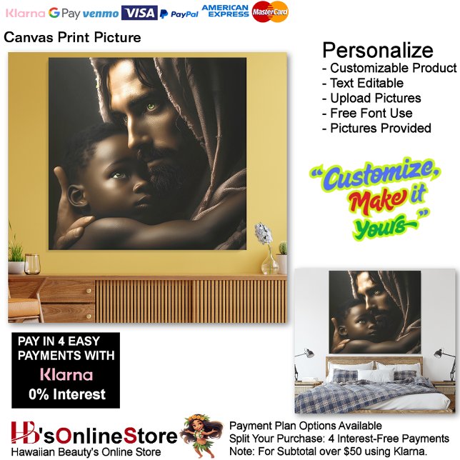 Jesus Cradling Child Canvas Print Picture 2 (Jesus Cradling Child Biblical Christian Canvas Print Picture 1.)