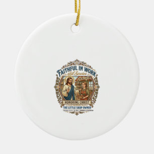 Jesus Craft Seller Etsy Maker Shirt Faith Based De Ceramic Ornament