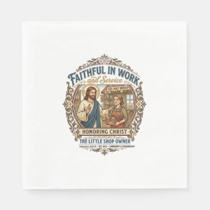 Jesus Craft Seller Etsy Maker Shirt Faith Based De Napkin