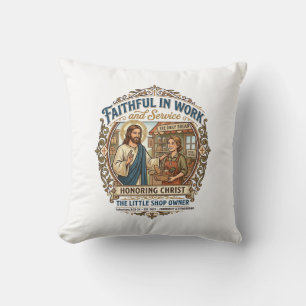 Jesus Craft Seller Etsy Maker Shirt Faith Based De Throw Pillow