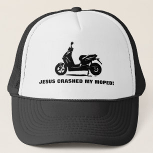 JESUS CRASHED MY MOPED! TRUCKER HAT