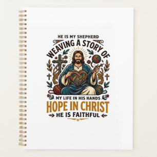 Jesus Crochet Knitting T-Shirt Inspirational Faith Planner