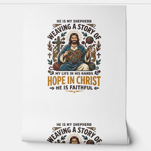 Jesus Crochet Knitting T-Shirt Inspirational Faith Wallpaper
