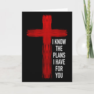 Jesus Cross Bible Verse Christian Long Sleeve  Card