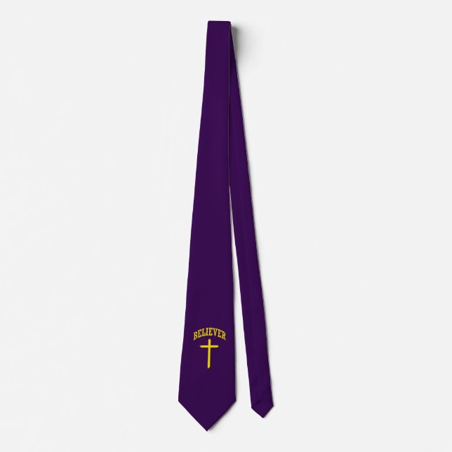 Jesus Cross Christian Believer Tie (Front)