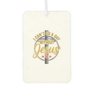 Jesus Cross Christian Typography Shirt Design_1 Air Freshener
