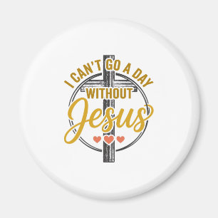 Jesus Cross Christian Typography Shirt Design_1 Magnet