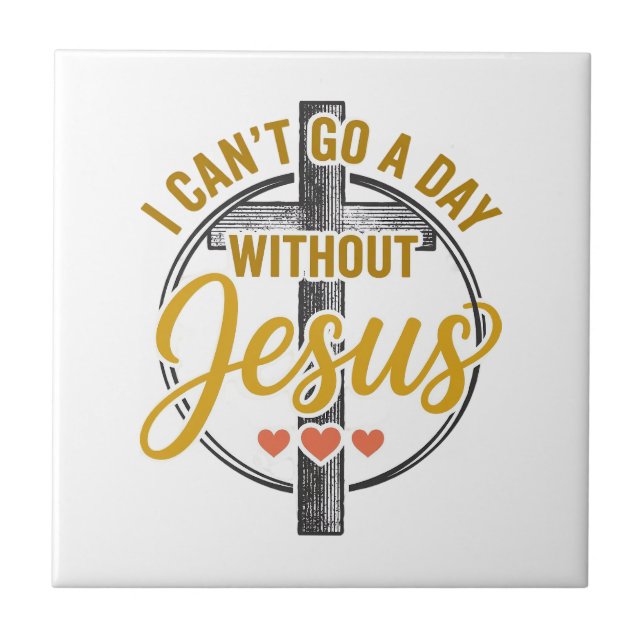 Jesus Cross Christian Typography Shirt Design_1 Tile (Front)