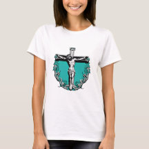 Jesus Cross Crucifixion Easter Christmas Teal