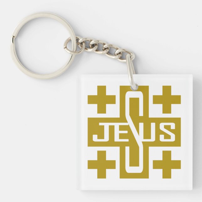 Jesus' Cross Keychain (Front)