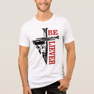 Jesus Cross Nail Design – Powerful Christian Tri-Blend Shirt