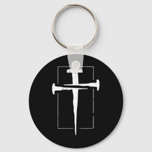 Jesus Cross Nail Easter Christian Spring Men Women Keychain