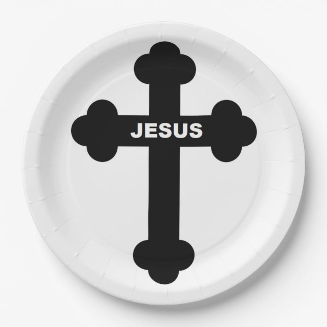 JESUS CROSS PAPER PLATE (Front)