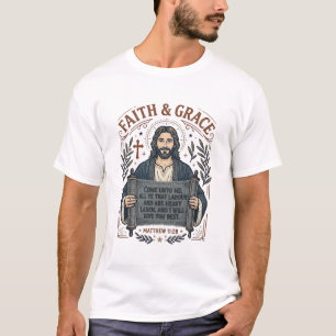 Jesus Cross Stitch Vintage Shirt Christian Graphic