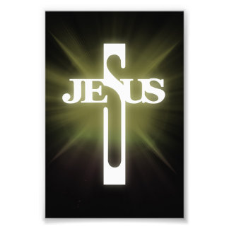 Jesus Cross Tex Photo Print