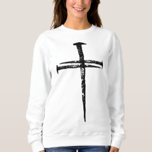 Jesus Cross Three Nails Christian Vintage Sweatshirt