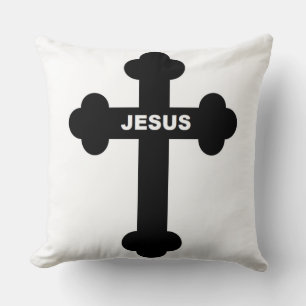 JESUS CROSS THROW PILLOW