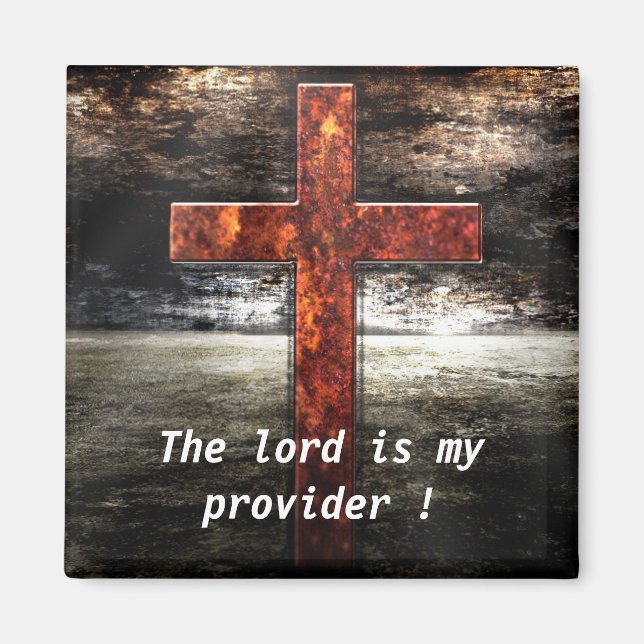 Jesus Cross with Bible scripture Magnet (Front)