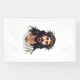 Jesus Crown Nails Vintage Engraving Tee 2 Banner