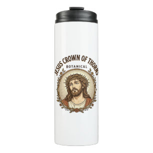 Jesus Crown Of Thorns Botanical Jesus Crown Thorns Thermal Tumbler