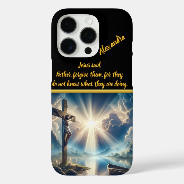 Jesus Crucified Above Waters Awaiting Resurrection Case-Mate iPhone Case (Back)