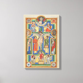 Jesus Crucified Medieval illumination Canvas Print