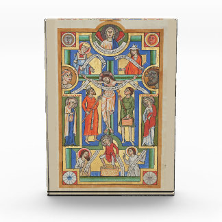 Jesus Crucified Medieval illumination Photo Block