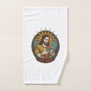 Jesus Crushed USB Flash Drive Lost Data Humor_1 Hand Towel