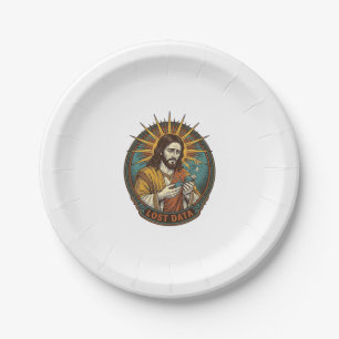 Jesus Crushed USB Flash Drive Lost Data Humor_1 Paper Plate