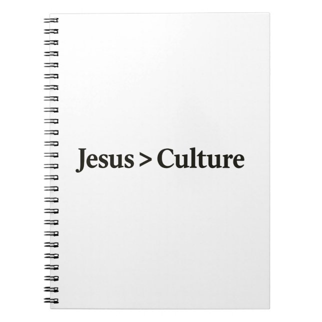 Jesus > Culture Tee – Bold Faith. Simple Truth. Notebook (Front)