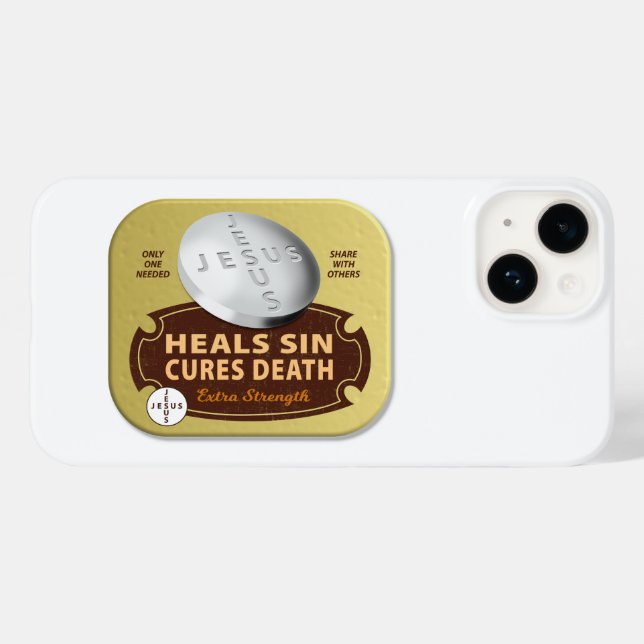 Jesus Cures Heals  Pill Christian Faith Tablet Case-Mate iPhone Case (Back (Horizontal))