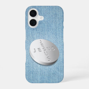 Jesus Cures Pill Christian Religious Denim Jeans iPhone 16 Case