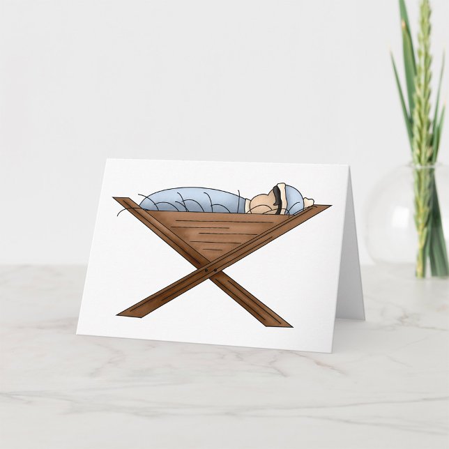 Jésus Dans Le Manger Cartes De Voeux (Créateur téléchargé)