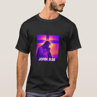 JÉSUS DANS UNE PRIÈRE T-shirt numérique