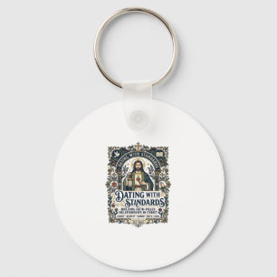 Jesus Dating Christian Relationship Humour Shirt F Keychain