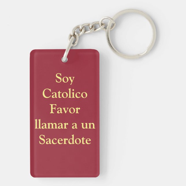 Jesus de la Misericordia Divine Mercy Keychain (Back)