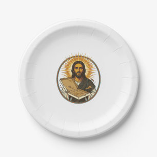 Jesus Deceived By Empty Pizza Box Party Food Humou Paper Plate