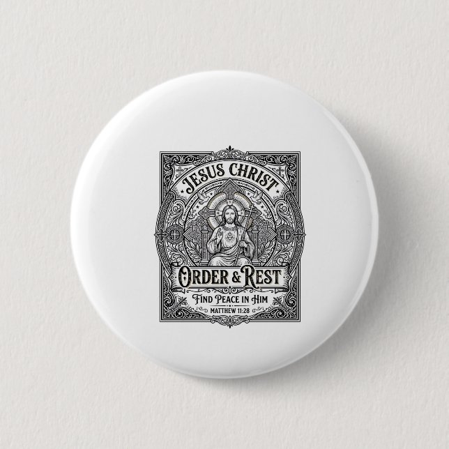 Jesus Declutter Clean Home Shirt Christian Graphic 2 Inch Round Button (Front)