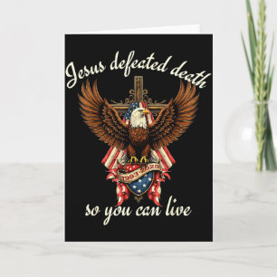 Jesus Defeated Death So You Can Live Christian Quo Card