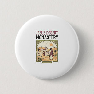 Jesus Desert Monastery Jesus Desert Monastery Chri 2 Inch Round Button