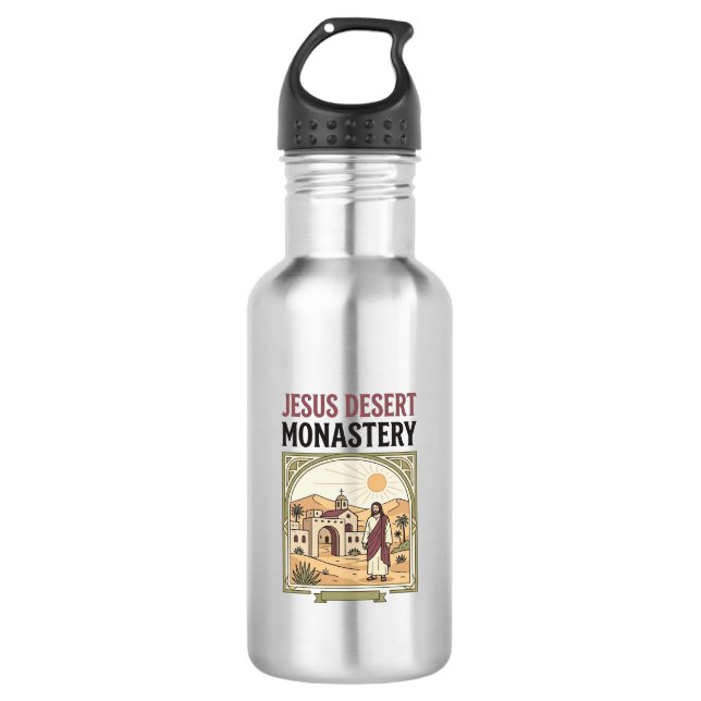 Jesus Desert Monastery Jesus Desert Monastery Chri 532 Ml Water Bottle (Front)