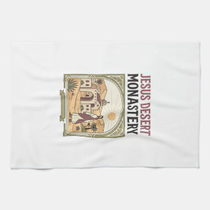 Jesus Desert Monastery Jesus Desert Monastery Chri Kitchen Towel