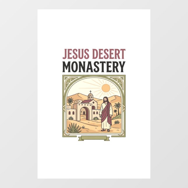 Jesus Desert Monastery Jesus Desert Monastery Chri Window Cling (Sheet)